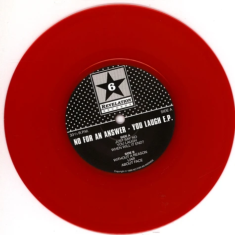 No For An Answer - You Laugh Red Vinyl Edition
