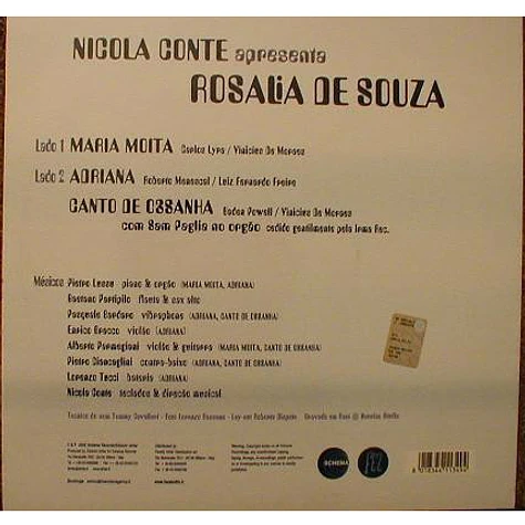 Nicola Conte Apresenta Rosalia De Souza - Maria Moita / Adriana / Canto De Ossanha
