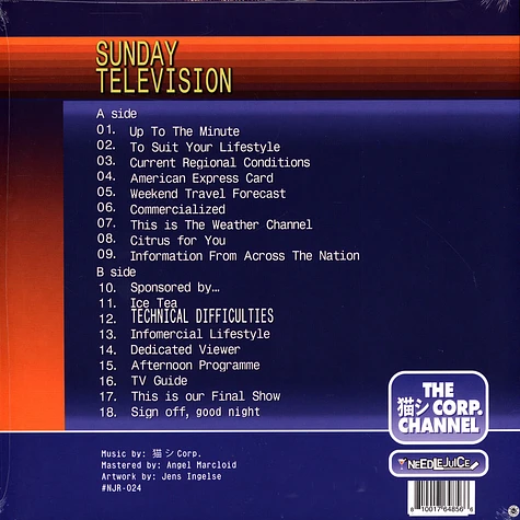 Catsystem Corp. - Sunday Television Orange / Blue Vinyl Edition