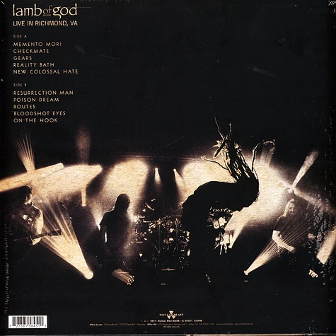 Lamb Of God - Lamb Of God Live In Richmond, Va Black Vinyl Edition