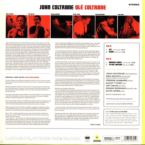 John Coltrane - Olé Yellow Vinyl Edition