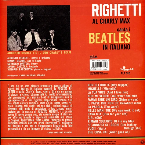 Augusto Righetti - Al Charly Max Canta I Beatles In Italiano