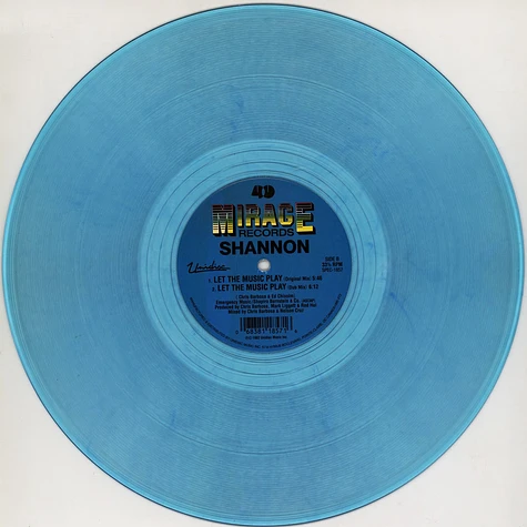 Shannon - Let The Music Play Alan Fitzpatrick Remix Blue Vinyl Edition