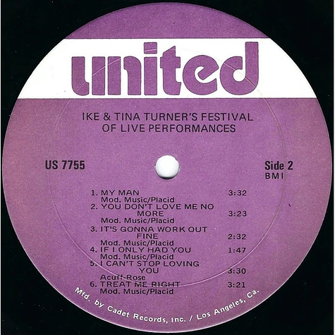 Ike & Tina Turner - Ike & Tina Turner's Festival Of Live Performances