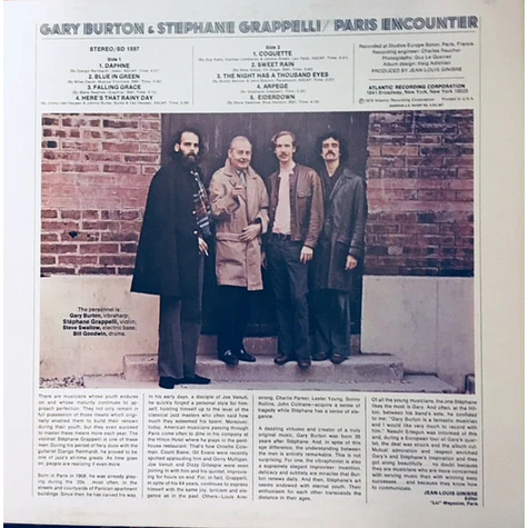 Gary Burton & Stephane Grappelli - Paris Encounter