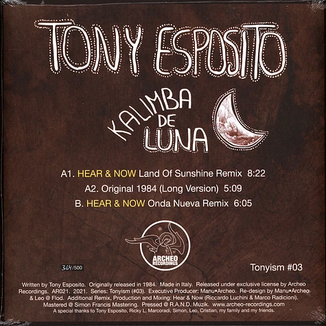 Tony Esposito - Kalimba De Luna: Hear & Now Remix