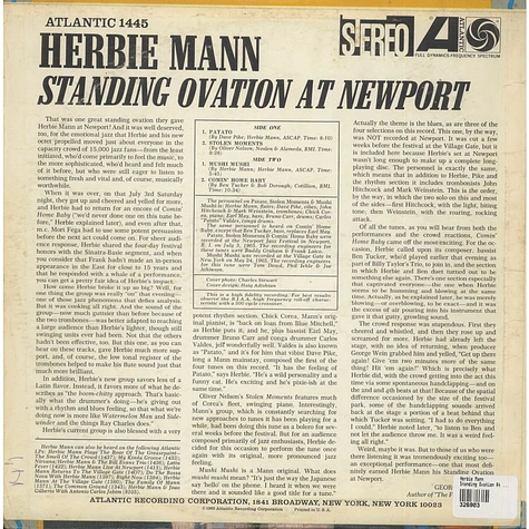 Herbie Mann - Standing Ovation At Newport