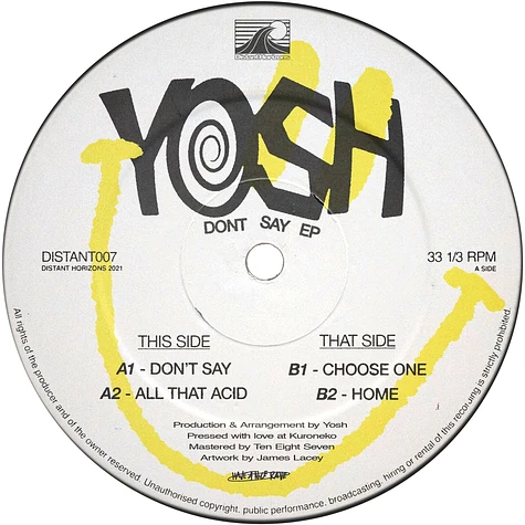 Yosh - Don't Say EP
