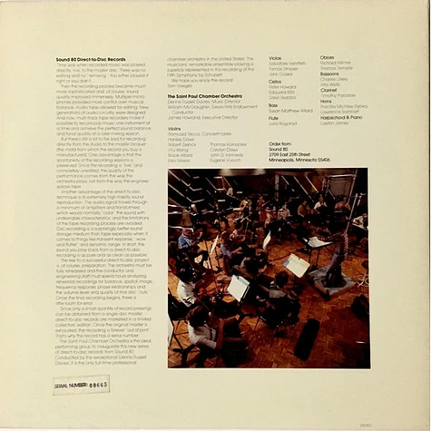 Franz Schubert - The Saint Paul Chamber Orchestra, Dennis Russell Davies - Symphony No.5 In B♭ Major