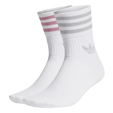 adidas - Mid Cut Glitter Crew Sock (Pack of 2)