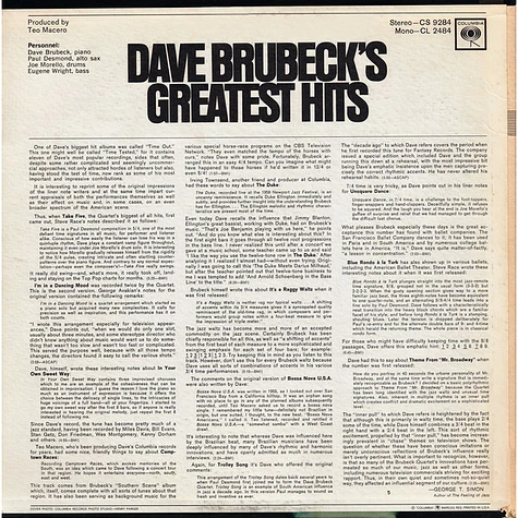 Dave Brubeck - Dave Brubeck's Greatest Hits