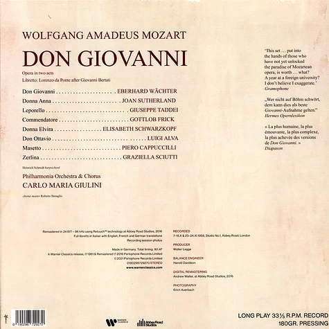 Giulini / Wächter / Schwarzkopf / Sutherland / Pol - Don Giovanni