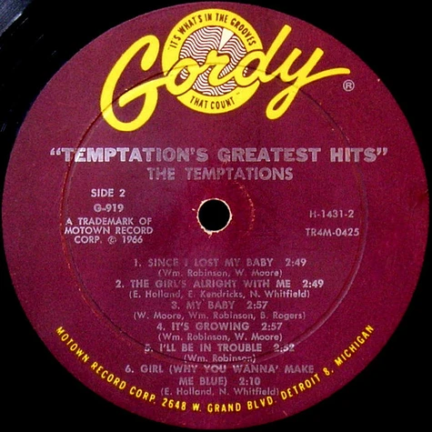 The Temptations - Greatest Hits