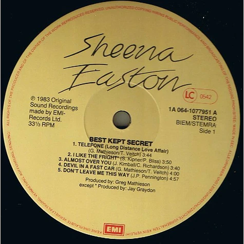 Sheena Easton - Best Kept Secret