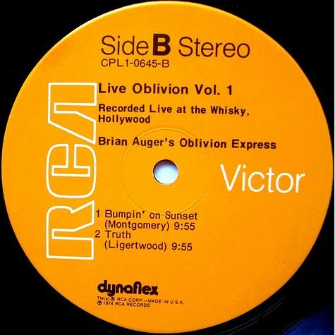 Brian Auger's Oblivion Express - Live Oblivion Vol. 1