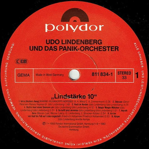 Udo Lindenberg Und Das Panikorchester - Lindstärke 10