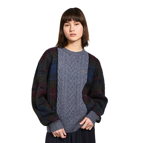 Fred Perry - Tartan Panel Cable Knit Jumper