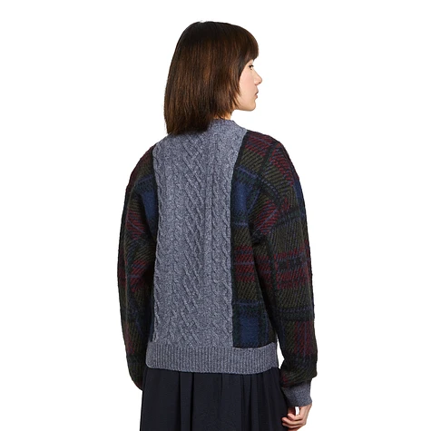 Fred Perry - Tartan Panel Cable Knit Jumper