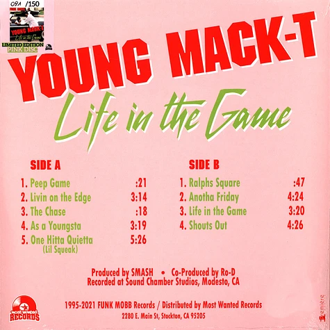 Young Mack T - Life In The Game Splatter Vinyl Edition