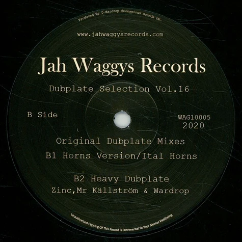 Robert Dallas, Zinc, Mr Kallstrom & Wardrop / Ital Horns - Worries & Problems, Dubplate / Horns, , Heavy Dubplate