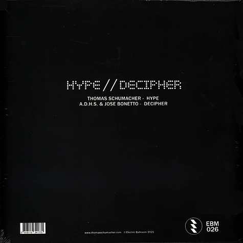 Thomas Schumacher, A.D.H.S. & Jose Bonetto - Hype / Decipher