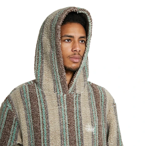 Stüssy - Stripe Sherpa Hoodie