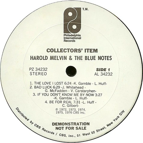 Harold Melvin And The Blue Notes - Collectors' Item