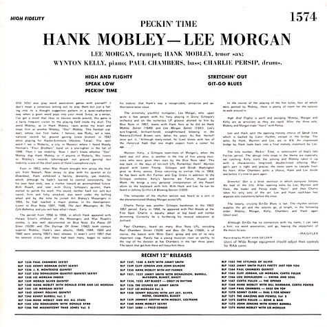 Hank Mobley & Lee Morgan - Peckin' Time
