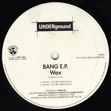 Bang EP - Humantek / Wax
