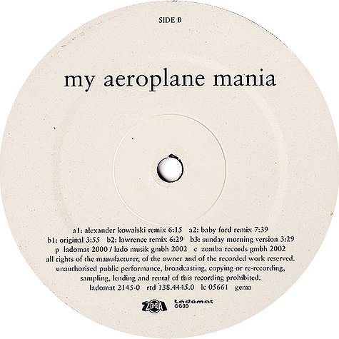 Turner - My Aeroplane Mania