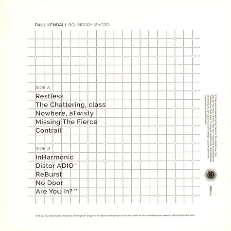 Paul Kendall - Boundary Macro Clear Vinyl Edition