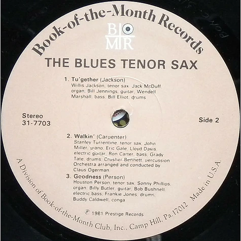 V.A. - The Blues Tenor Sax