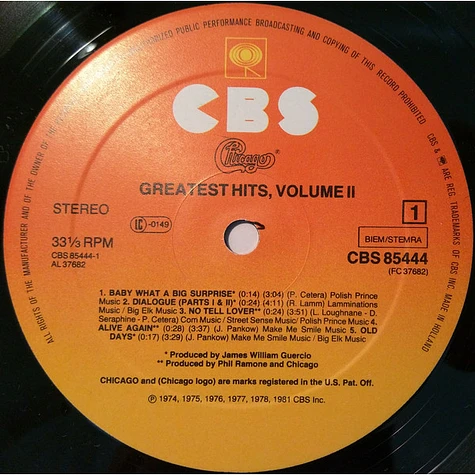 Chicago - Greatest Hits, Volume II