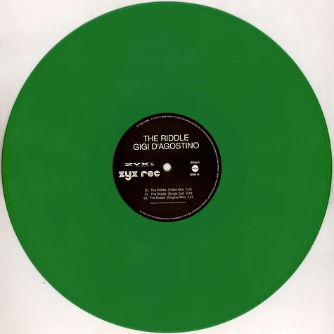 Gigi D'Agostino - The Riddle Opqaue Green Vinyl Edition