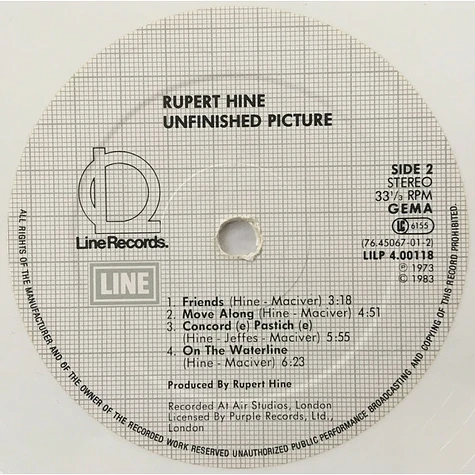 Rupert Hine - Unfinished Picture