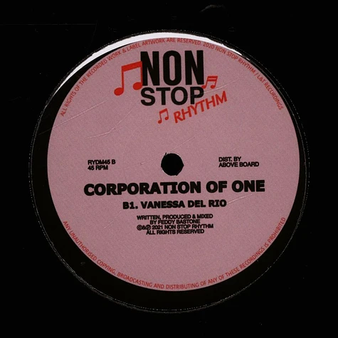 Corporation Of One - So Where Are You / Vanessa Del Rio