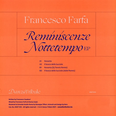 Francesco Farfa - Reminiscenze Nottetempo EP DJ Tennis Remix