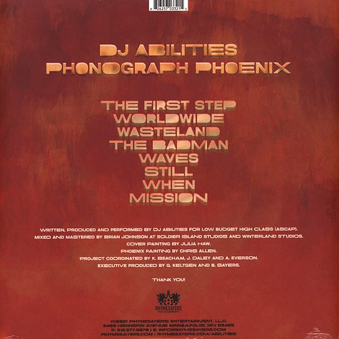 DJ Abilities - Phonograph Phoenix Transculent Purple Cloudy Effect Vinyl Edition