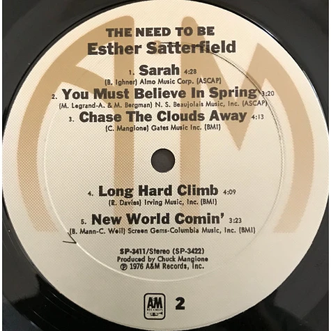 Esther Satterfield - The Need To Be