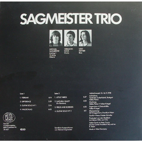 Sagmeister Trio - Sagmeister Trio