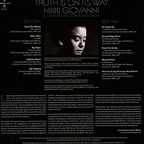 Nikki Giovanni - Truth Is On Its Way