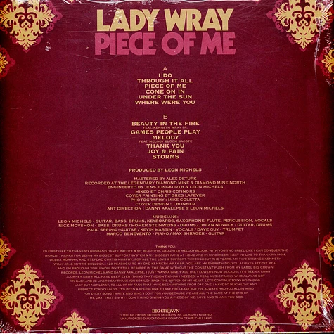 Lady Wray - Piece Of Me HHV Exclusive Transculent Candy Pink Vinyl Edition