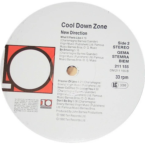 Cool Down Zone - New Direction