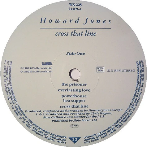 Howard Jones - Cross That Line