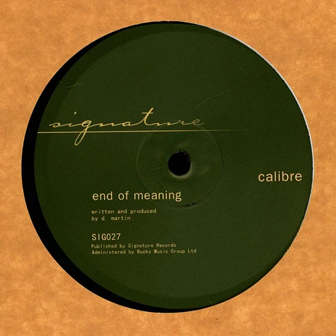 Calibre - Falls To You VIP / End Of Meaning