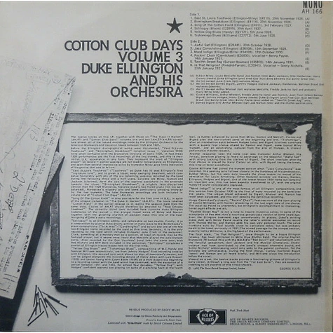 Duke Ellington And His Orchestra - Cotton Club Days Volume 3