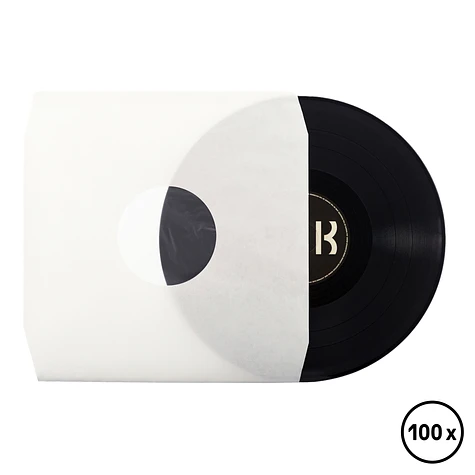 Record Inner Sleeve - 12" Vinyl LP Innenhüllen (antistatisch) (Mittelloch) (Eckschnitt) (Creme) (110 g/m²)