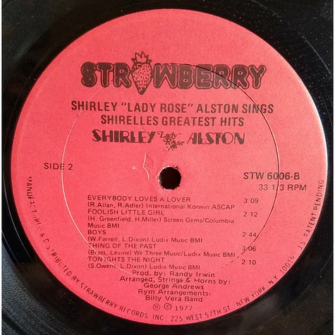 Shirley Alston - Sings Shirelles Greatest Hits