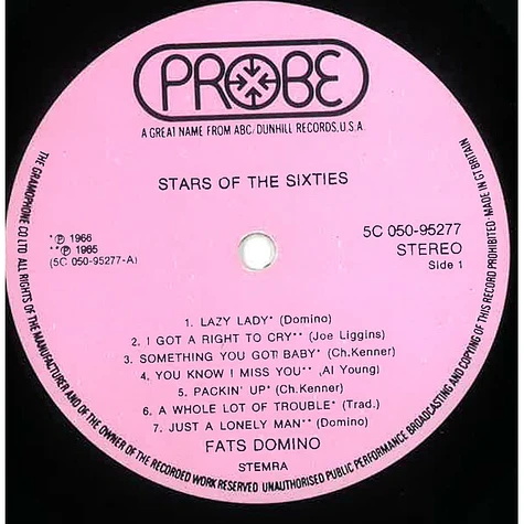 Fats Domino - Stars Of The Sixties