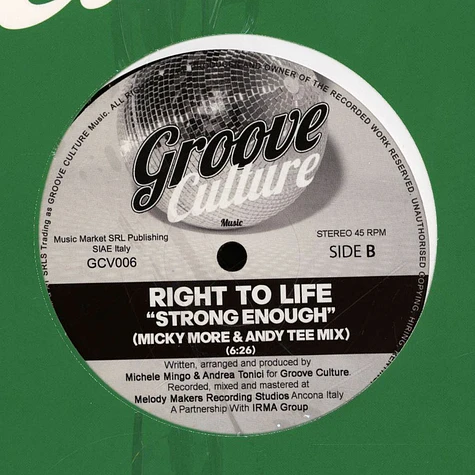 Right To Life - Sweet Delight / Strong Enough Micky More & Andy Tee Mixes